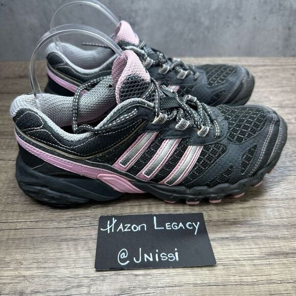 Adidas AdiPrene~Women's~Athletic Gray/ Pink Run Walk Hike Shoes~Size 8 - Picture 2 of 8